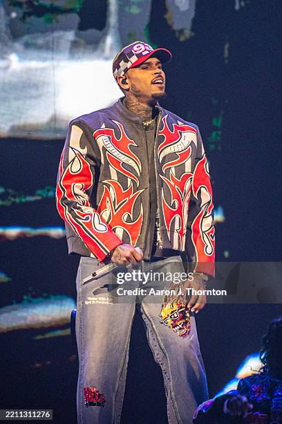 Flame leather and distressed denim on stage